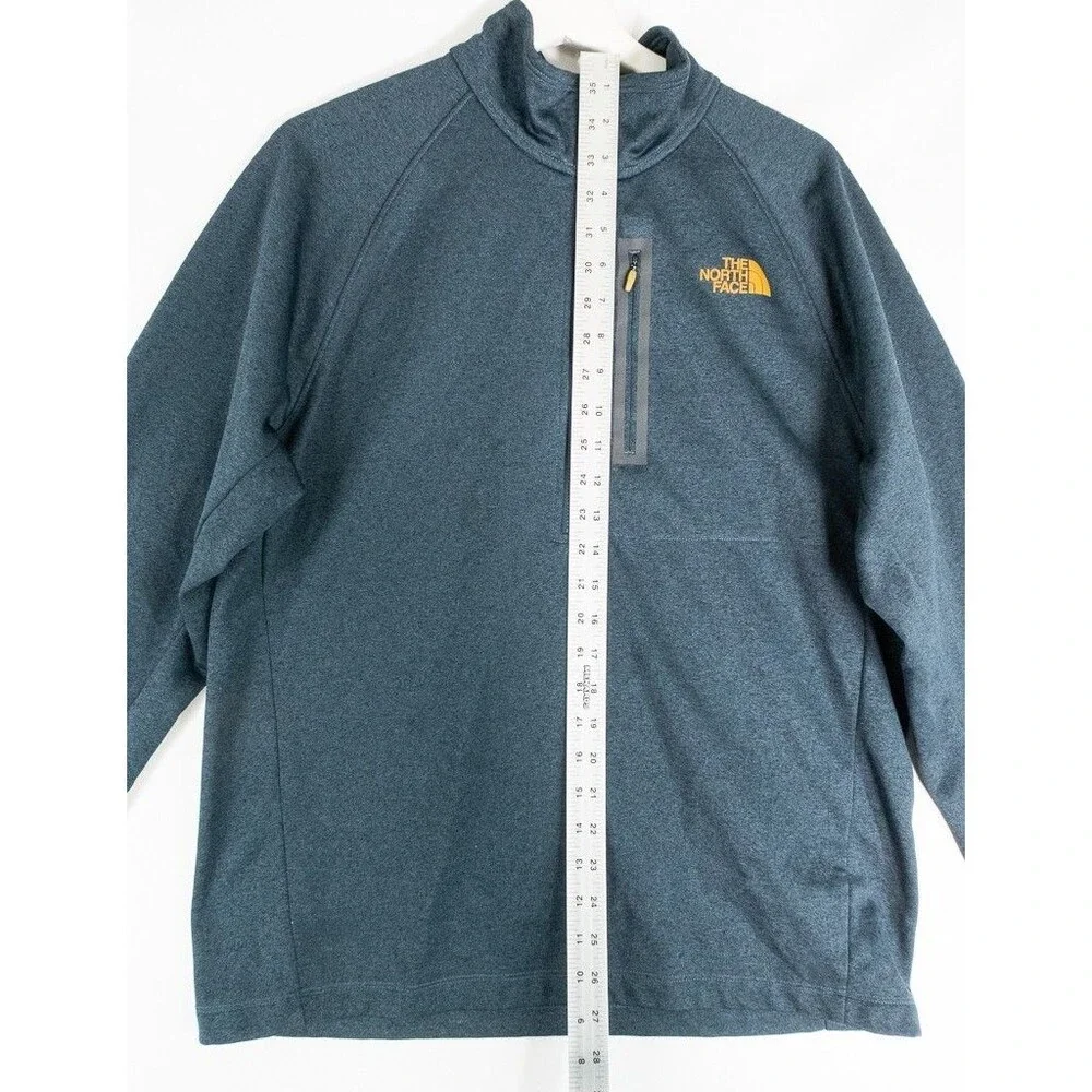 The North Face Jacket Men's Large Blue Green 1/2 Zip Pullover Fleece Long Sleeve